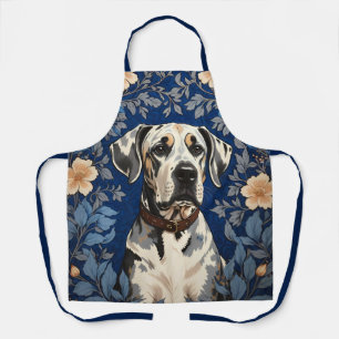 Elegant Great Dane William Morris Inspired  Apron