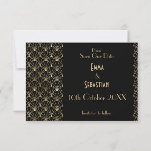 Elegant Great Gatsby Art Deco Save the Dates Date
