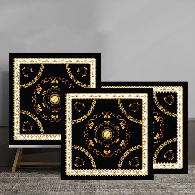 Elegant Greek Baroque Gold Frame Pattern luxury Tile (Creator Uploaded)
