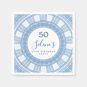 Elegant Greek or Roman birthday with custom colour Napkin