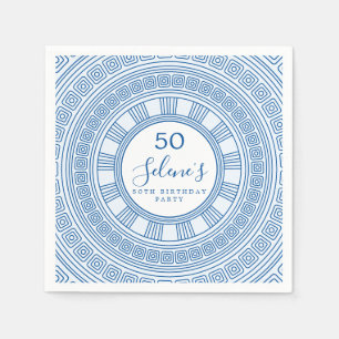 Elegant Greek or Roman birthday with custom colour Napkin