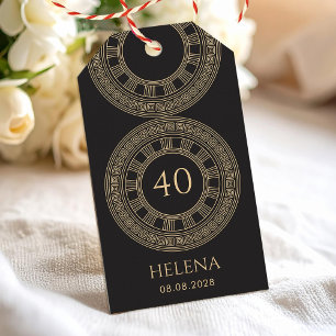 Elegant Greek party tag with custom colours