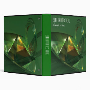 Elegant Green Abstract 3D Fantasy Binder