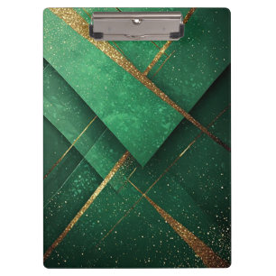 Elegant Green Abstract Background With Glittering Clipboard