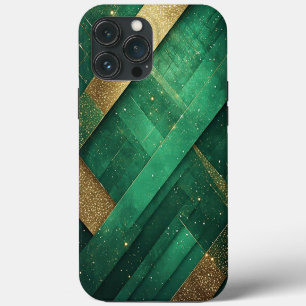 Elegant Green Abstract Background With Glittering iPhone 13 Pro Max Case