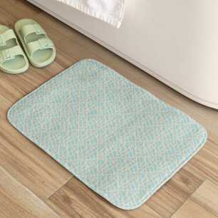 Elegant Green Abstract Bath Mat