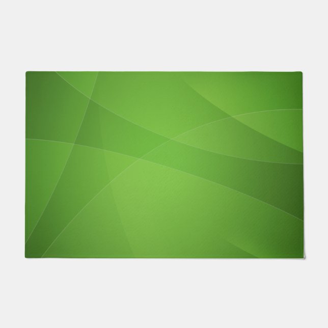 Elegant Green Abstract Doormat (Front)