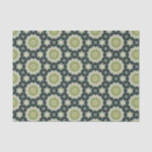 Elegant Green and Blue Modern Geometric Pattern  Tissue Paper