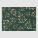 Elegant Green and Gold Faux Foil Christmas Tree Tissue Paper<br><div class="desc">Elegant Green and Gold Faux Foil Christmas Tree design</div>