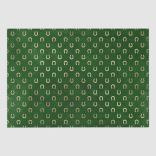 Elegant Green and Gold Horse Shoe St Patrick's Day Tissue Paper