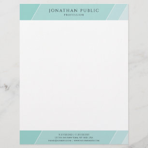 Elegant Green And White Modern Simple Template Letterhead