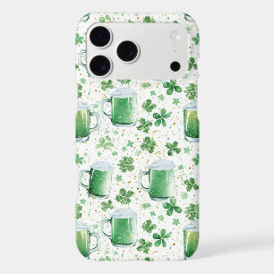 Elegant Green Beer Mugs and Shamrocks White