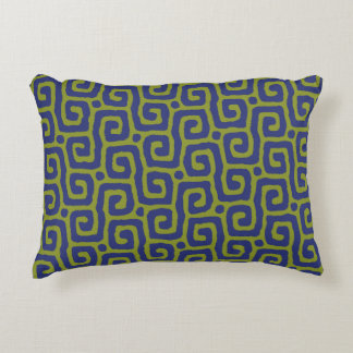 Elegant Green &blue Abstract pattern Accent Pillow