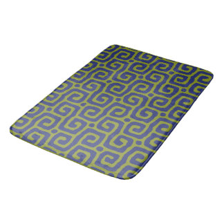Elegant Green &blue Abstract pattern Bath Mat