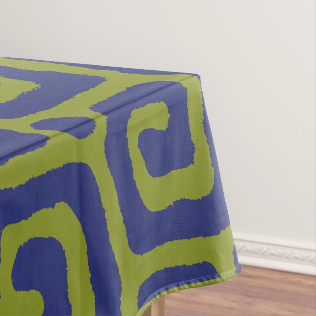 Elegant Green &blue Abstract pattern Tablecloth (In Situ)