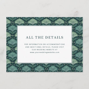 Elegant Green Botanical Enclosure Card