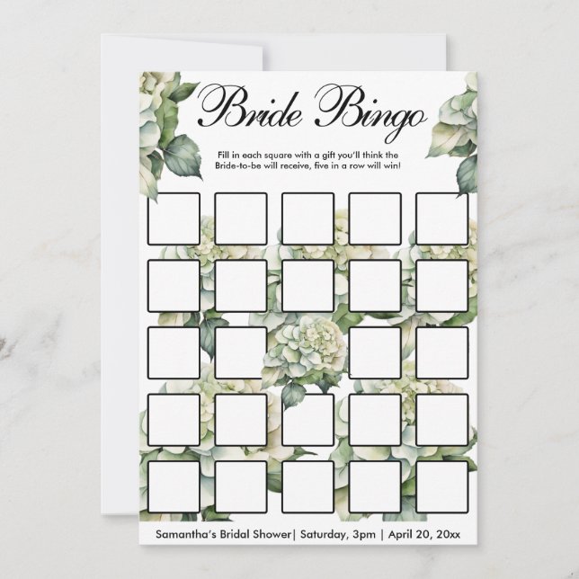 Elegant green botanical watercolor wildflowers  invitation (Front)