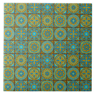 Elegant green& brown Moroccan  pattern  Tile