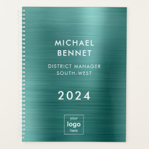 Elegant Green Business Logo 2024 Planner 