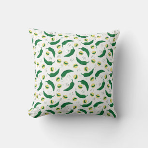 Elegant Green Chile Pattern Throw Pillow