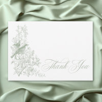 Elegant Green Chinoiserie Nature Birds Baby Shower