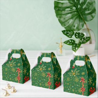 Elegant Green Christmas V2 Favor Box