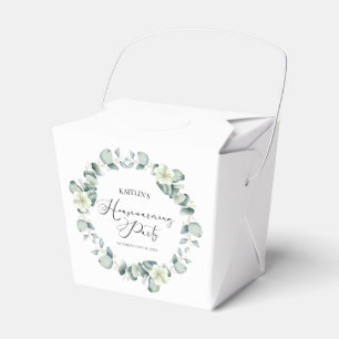 Elegant Green Eucalyptus Housewarming Party Favor Box