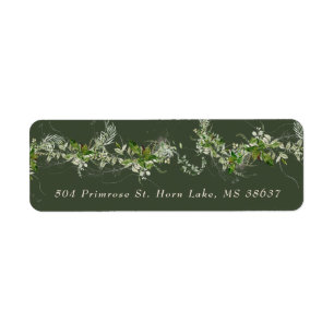 Elegant Green Eucalyptus Wedding Envelope