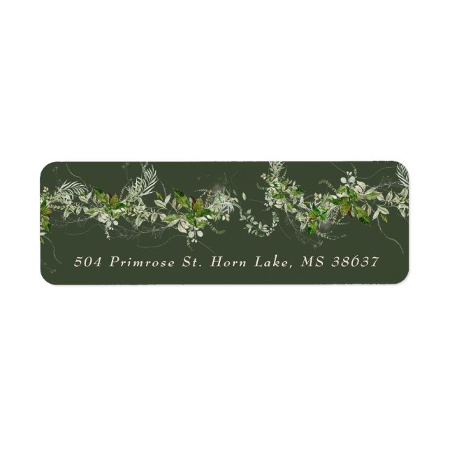 Elegant Green Eucalyptus Wedding Envelope (Front)