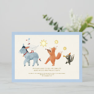 Elegant Green Gold Starry Christmas Family Photo Foil Holiday Card