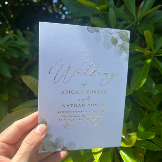 Elegant Green Leaf Wedding Gold  (Creator Uploaded)
