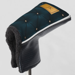 Elegant Green Leather,Diamonds,Monogram    Golf Head Cover