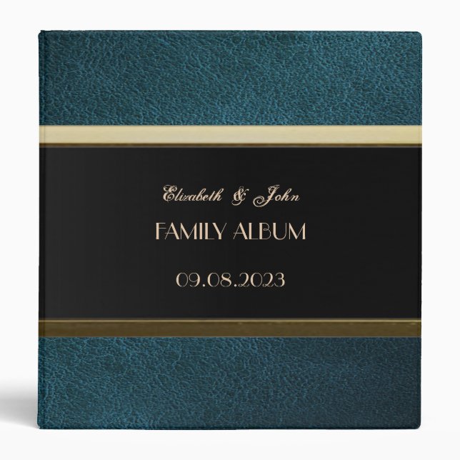 Elegant Green Leather Look Binder (Front)