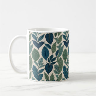 Elegant Green Leaves Mug | Nature-Inspired Design