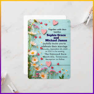 Elegant Green Leaves Nature Design   Minimal Botan Invitation