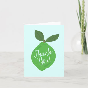 Elegant Green Lime  Thank You Card