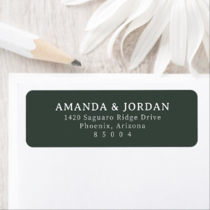 Elegant Green Minimalist Name Display