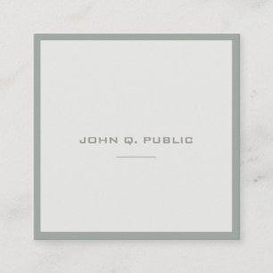Elegant Green Modern Elite Smart Design Template Square Business Card