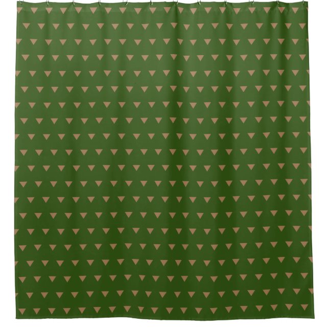 Elegant Green Modern Geometric Triangles Pattern (Front)