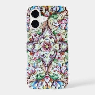 ELEGANT GREEN PINK FLORAL FANTASY