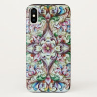 ELEGANT GREEN PINK FLORAL FANTASY