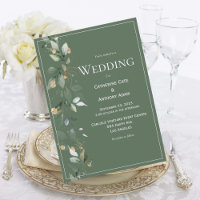 Elegant Green Rustic Eucalyptus Gold  Wedding