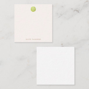 Elegant Green Sand Dollar Note Card