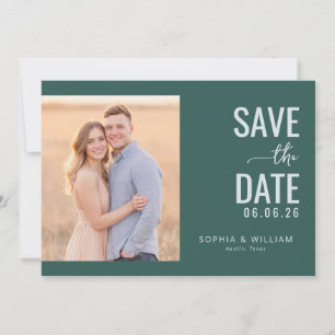 Elegant Green Save the Date
