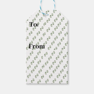 Elegant Green Scroll Gift Tag – Customizable