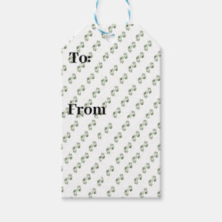 Elegant Green Scroll Gift Tag – Customizable