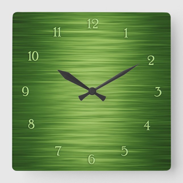 Elegant green shaded wall clock (Front)