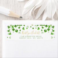 Elegant Green Shamrocks Irish St. Patrick's Day