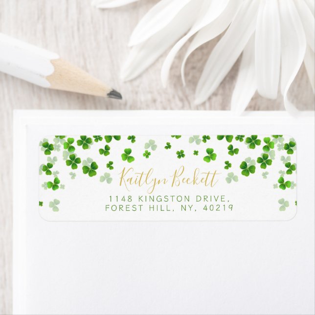 Elegant Green Shamrocks Irish St. Patrick's Day (Insitu)