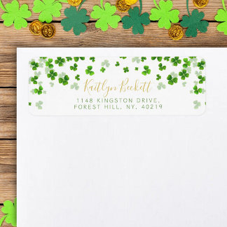 Elegant Green Shamrocks Irish St. Patrick's Day